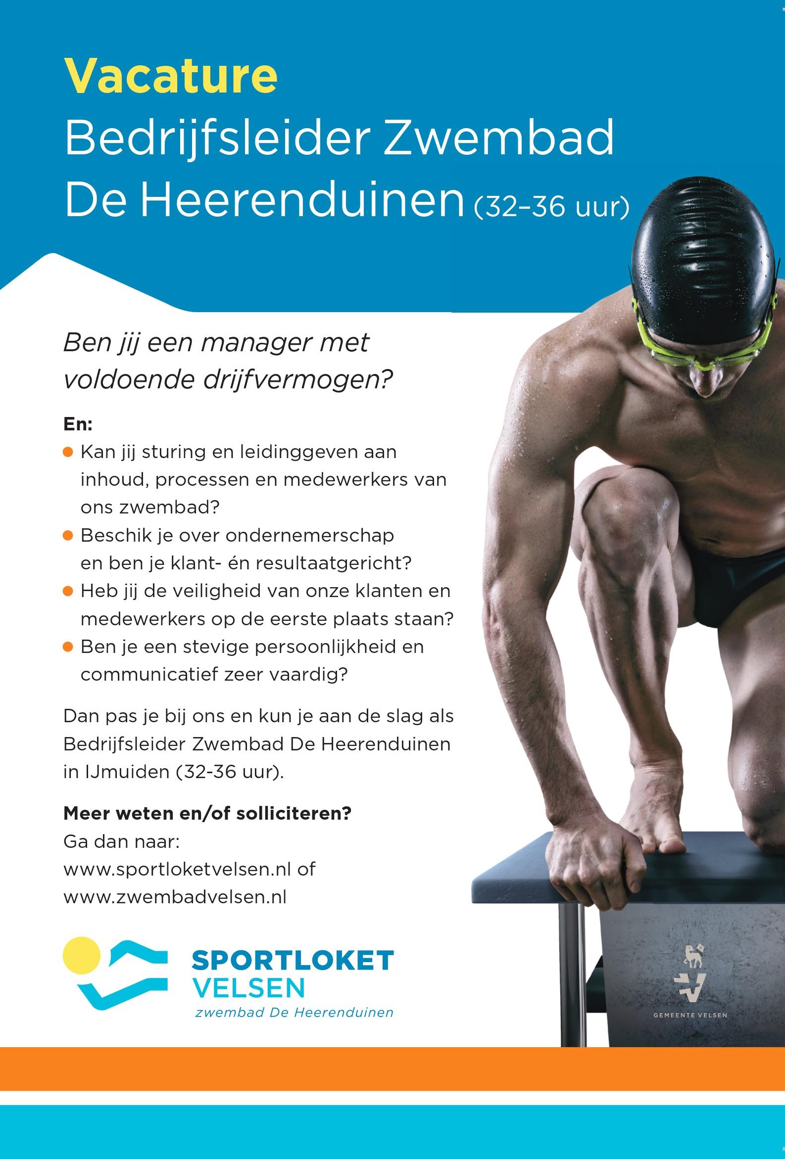 Vacature Bedrijfsleider Zwembad De Heerenduinen